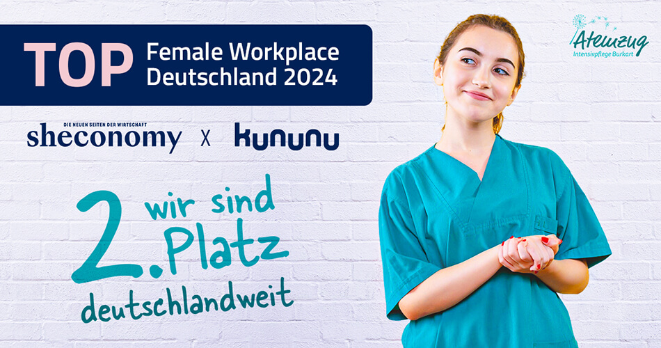 2. Platz beim Top Female Workplace Deutschland 2024
